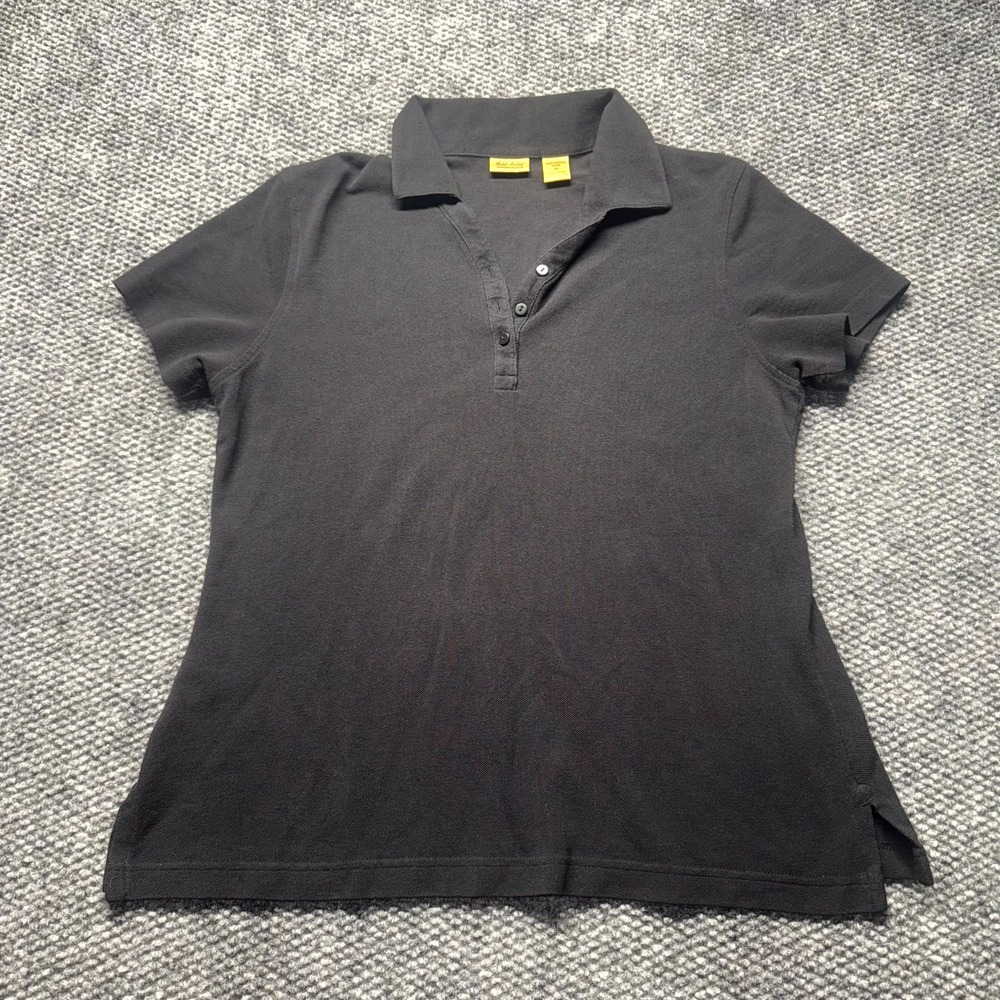 Westbound Gold Label Polo Shirt Women's Medium Black Pique Golf Performance Slit